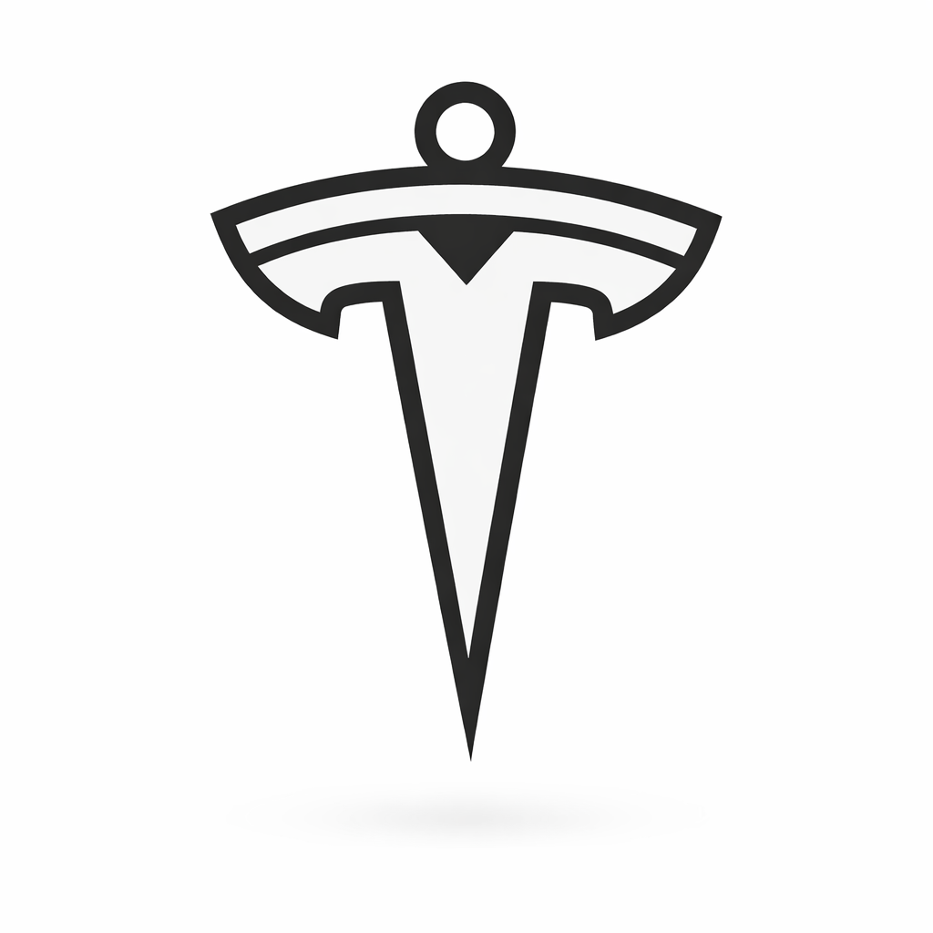 Logo Tesla - Brelok do kluczy