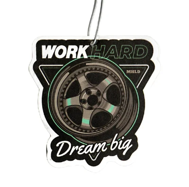 Zawieszka zapachowa do samochodu Work Hard Dream Big