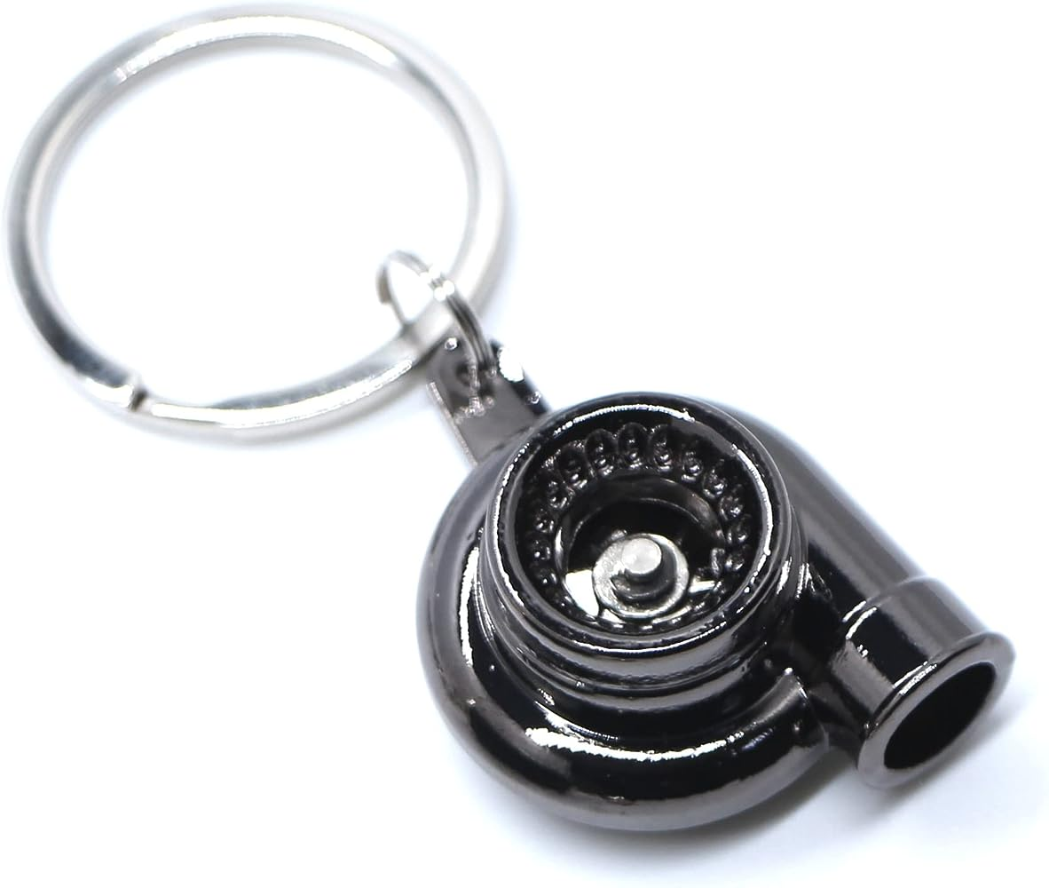 Mini Turbocharger Black Keychain